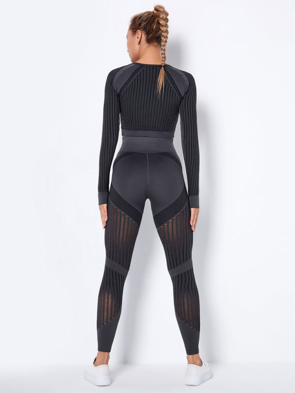 Vrouwelijk Joggingpak 2-delig Sportoutfit met Structuur