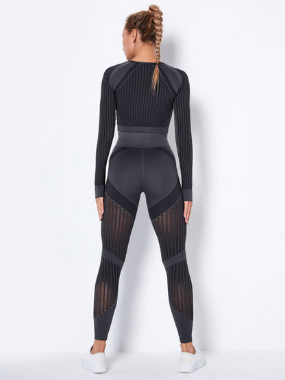 Vrouwelijk Joggingpak 2-delig Sportoutfit met Structuur