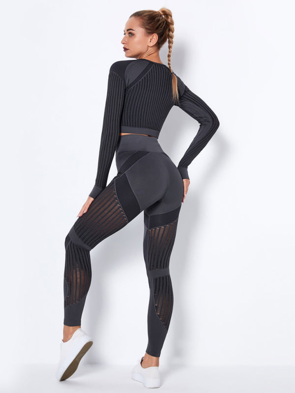 Vrouwelijk Joggingpak 2-delig Sportoutfit met Structuur
