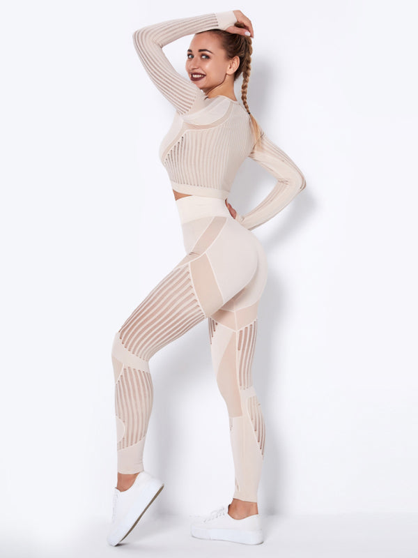 Vrouwelijk Joggingpak 2-delig Sportoutfit met Structuur