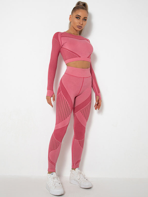Vrouwelijk Joggingpak 2-delig Sportoutfit met Structuur