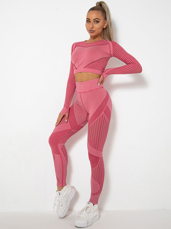 Vrouwelijk Joggingpak 2-delig Sportoutfit met Structuur