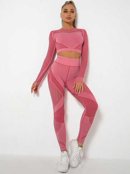 Vrouwelijk Joggingpak 2-delig Sportoutfit met Structuur