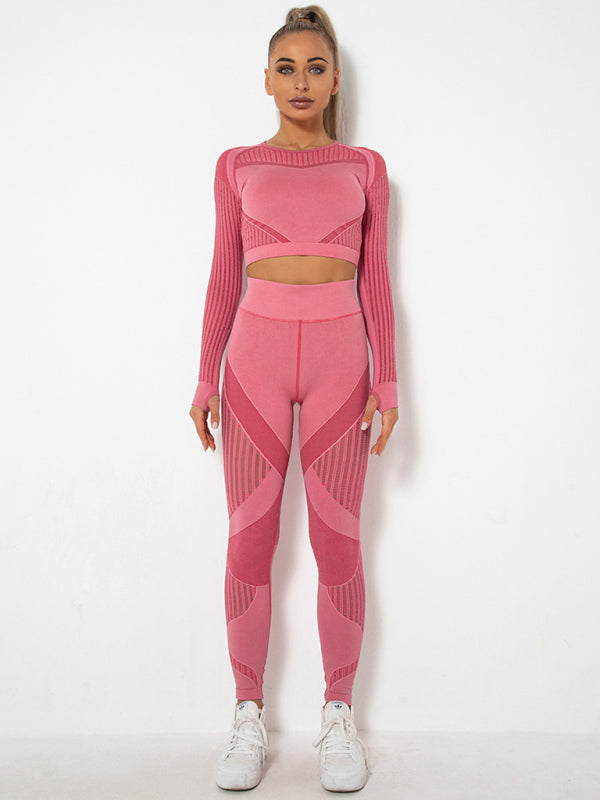 Vrouwelijk Joggingpak 2-delig Sportoutfit met Structuur