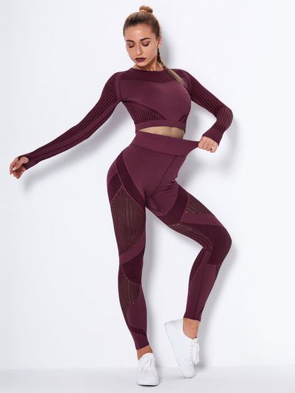 Vrouwelijk Joggingpak 2-delig Sportoutfit met Structuur