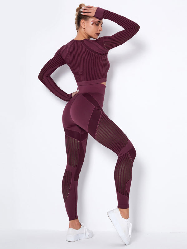 Vrouwelijk Joggingpak 2-delig Sportoutfit met Structuur