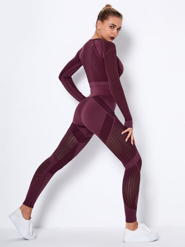 Vrouwelijk Joggingpak 2-delig Sportoutfit met Structuur