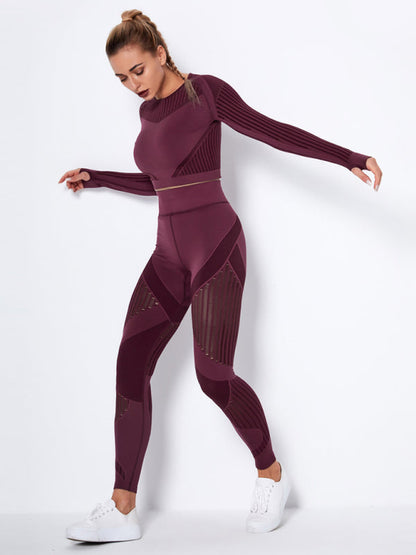 Vrouwelijk Joggingpak 2-delig Sportoutfit met Structuur