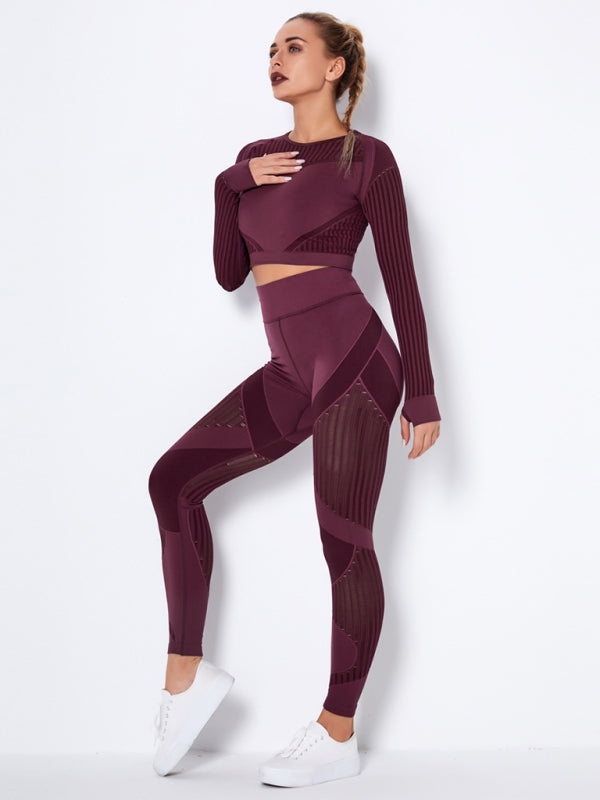 Vrouwelijk Joggingpak 2-delig Sportoutfit met Structuur