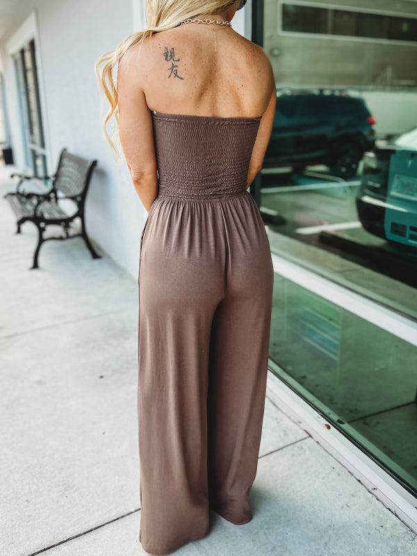 Zomerse Off Shoulder Jumpsuit Vrouwelijk Chic