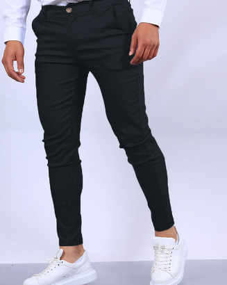 Mannen Skinny Jeans Wit Broek Slim Fit