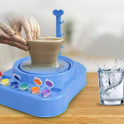 Creatief Boetseer Draaischijf Set voor Kinderen | Elektrisch Pottenbakkersgereedschap | Klei Activiteiten Kit | Educatief Speelgoed | Motoriek Ontwikkeling | Knutselset