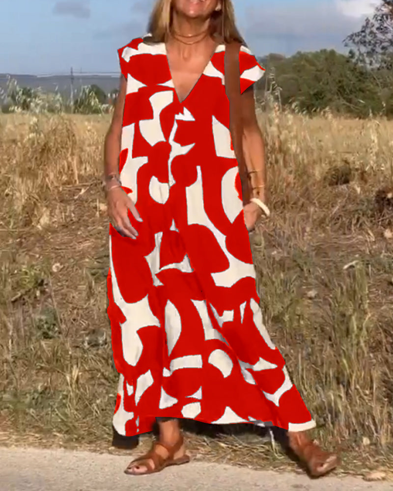 Vrouwelijke Zomerjurk Floral Bloemenprintjurk