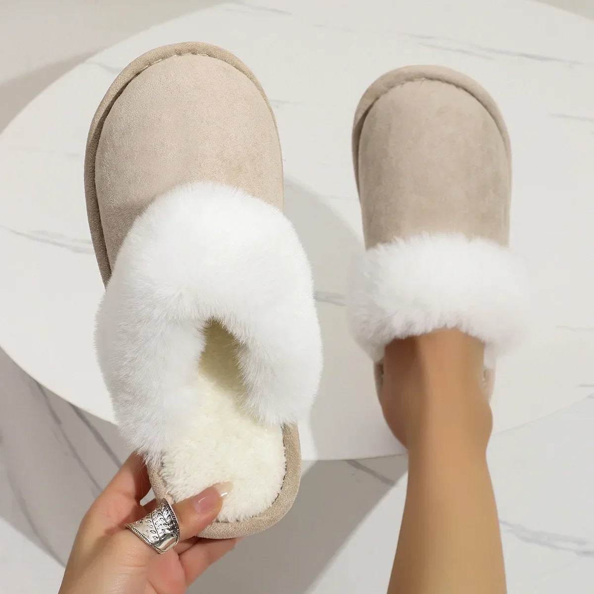 Volwassenen Pluche Pantoffels Zacht Warm Comfortabel
