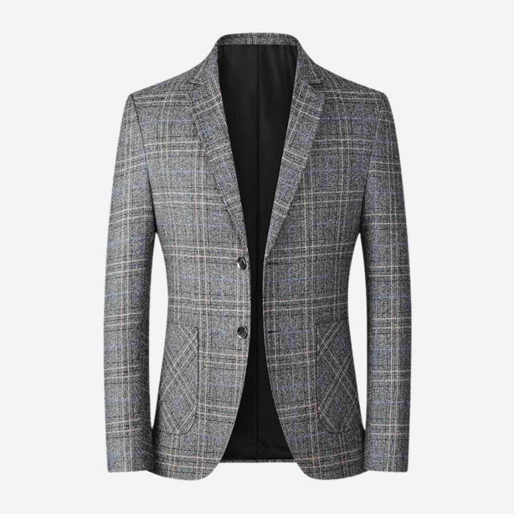 Geruite Blazer voor Mannen Klassieke Stijl