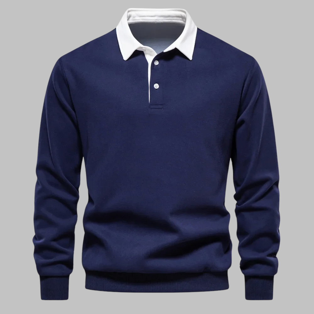 Herensweater Klassieke Polokraag Zacht en Comfortabel