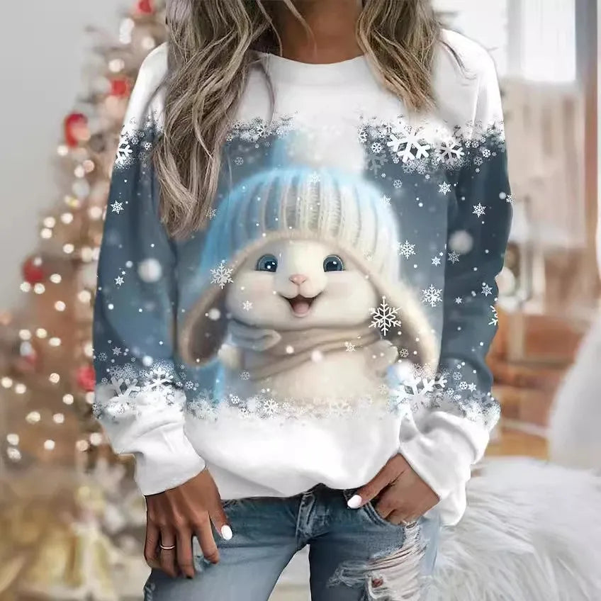 Kersttrui met Konijntjes Warm en Gezellig - StudioMarella