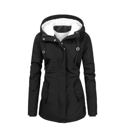 Dames Winterjas Waterdicht met Capuchon en Warme Voering