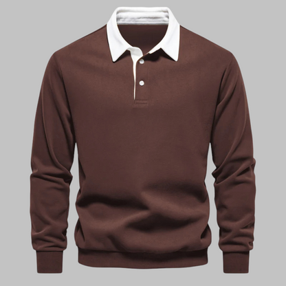 Herensweater Klassieke Polokraag Zacht en Comfortabel