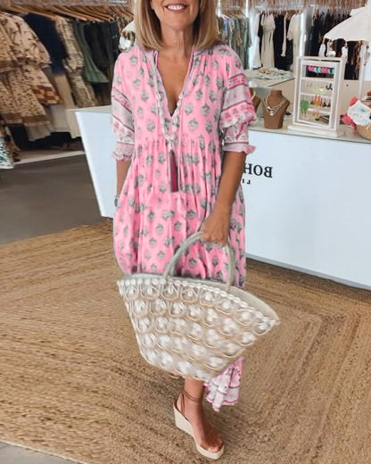 Luchtige Strandjurk Zomerjurk voor Vrouw Maxi Model