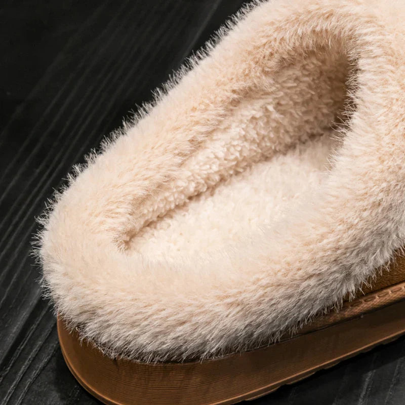 Pluche Pantoffels met Imitatiebont Voering voor Volwassenen