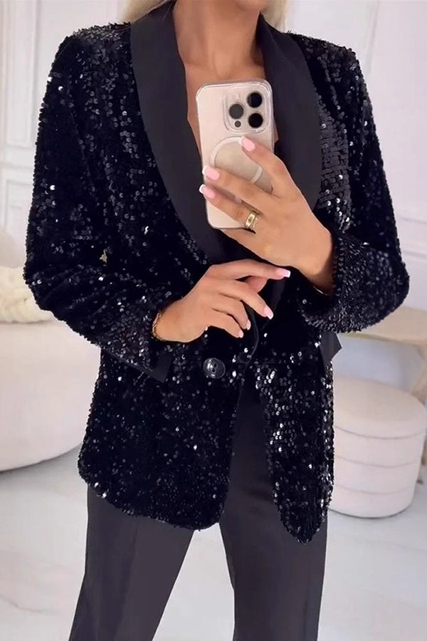 Kerstjasje Glitter Blazer Feestelijk voor Dames - StudioMarella