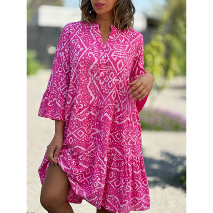 Vrouwelijke Zomerjurk Lichte Kleuren Zomerse Jurk
