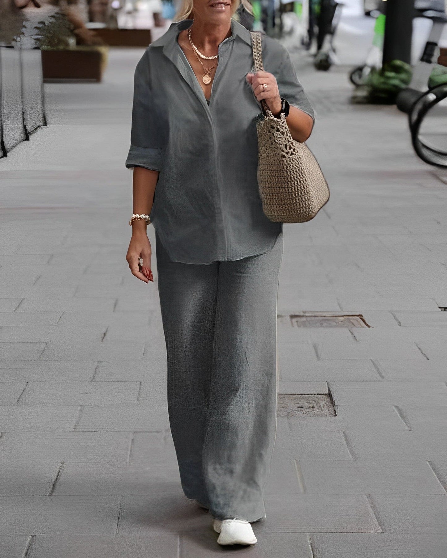 Zachte Katoenen Loungewear Set voor Dames