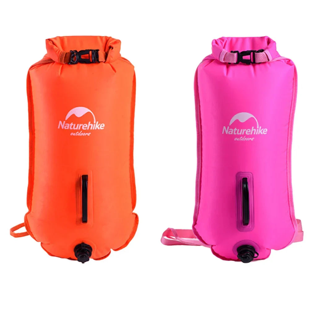Zwemboeisignaalbaken Waterdicht Opbergvak Oranje Roze Sleeplijn Veiligheid Openwater Zwemmen Training Triathlon Zichtbaar