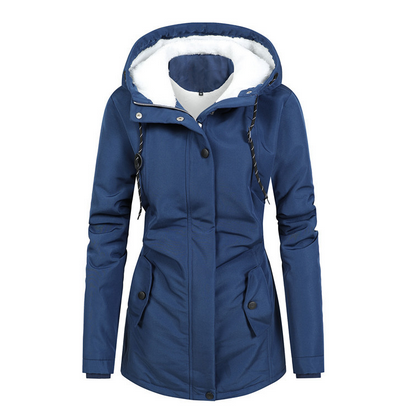 Dames Winterjas Waterdicht met Capuchon en Warme Voering
