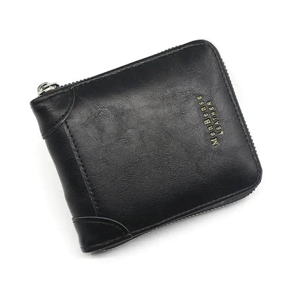 Slanke Herenportemonnee Echt Leer Compact Design Opbergvakken Pasjeshouder Minimalistische Heren Portefeuille