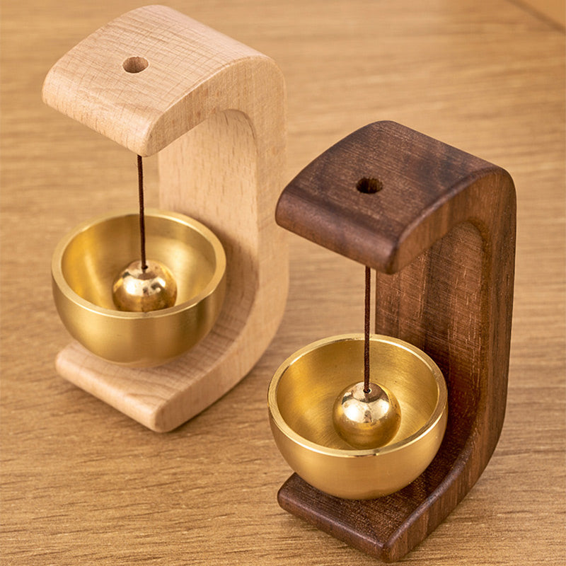 Magnetisch Windorgel van Hout met Hangend Klankschaal Element Scandinavisch Design