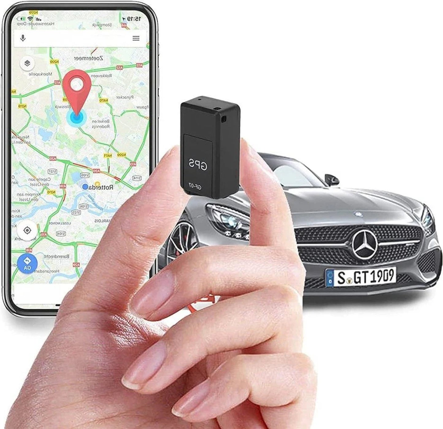Compacte GPS-tracker Magnetisch Mondiaal Voertuigvolgsysteem Realtime Lokalisatie zonder Abonnement