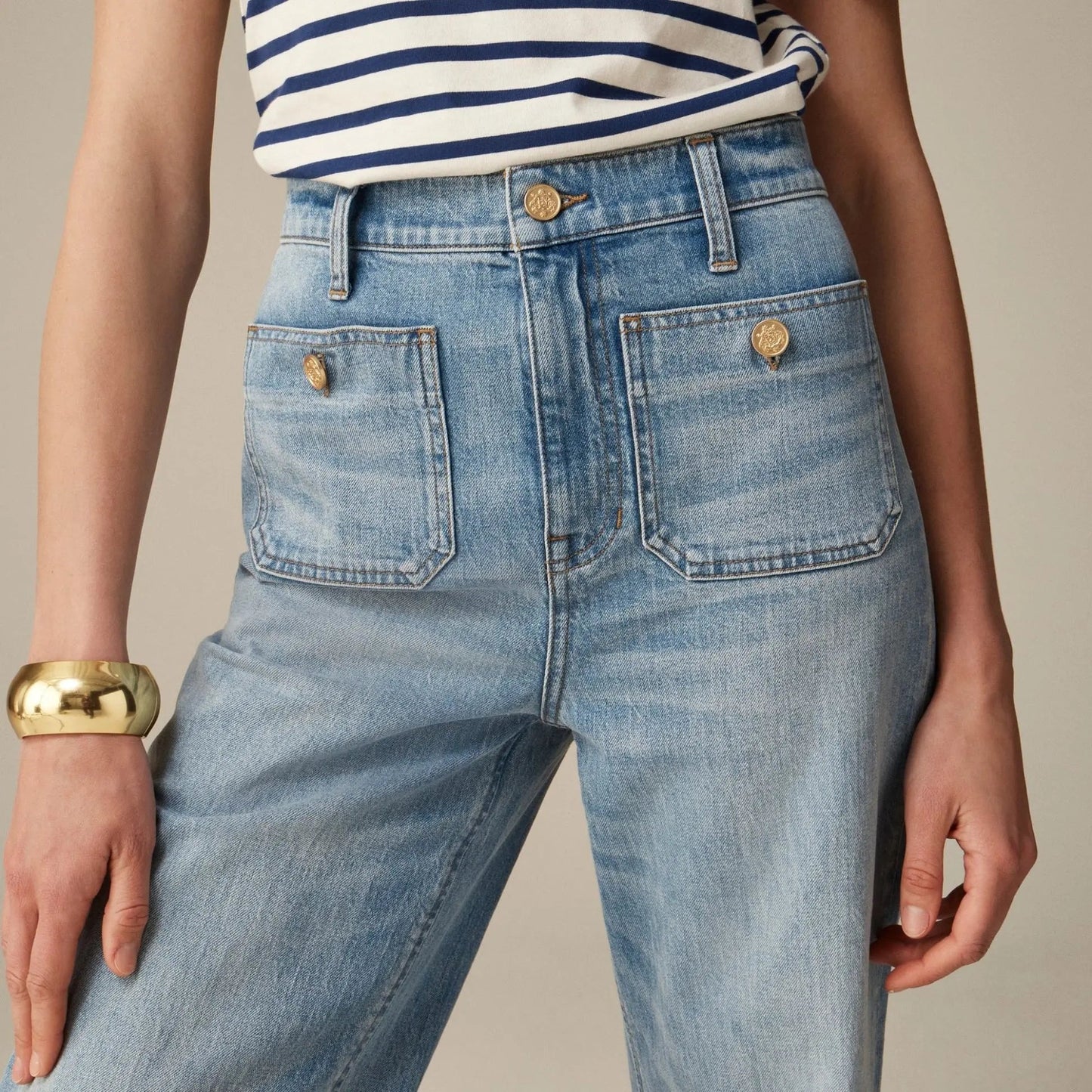 Wijde Jeans Met Zachte Stof Comfortabele Zit