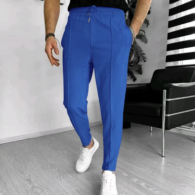 Mannen Broek Slim Fit Stretch Zwart