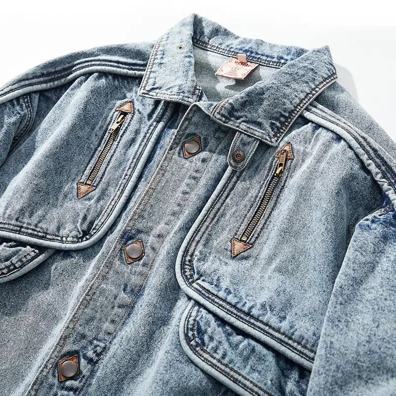 Vintage Denim Jasje Retro Klassiek Warm