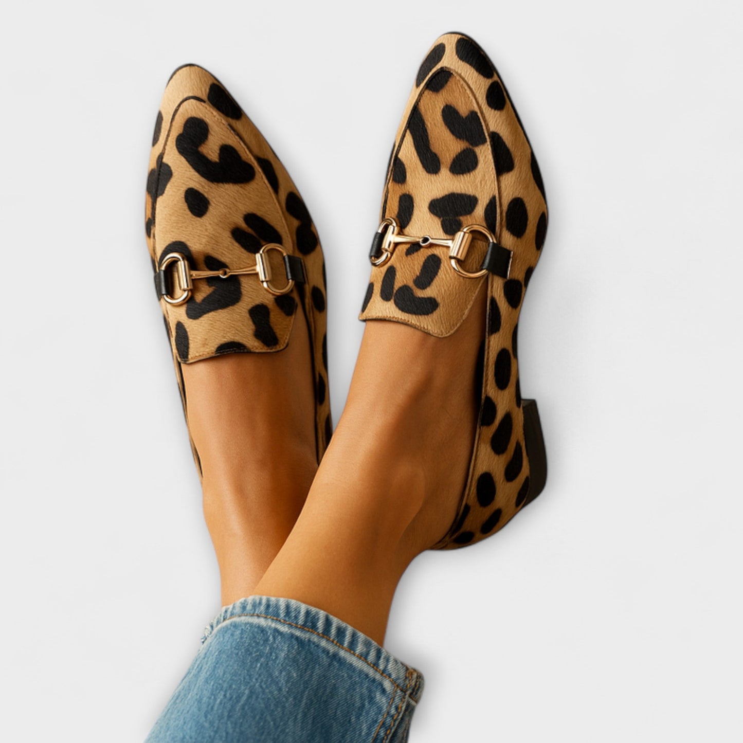 Dames Loafers Luipaardprint Elegant - StudioMarella