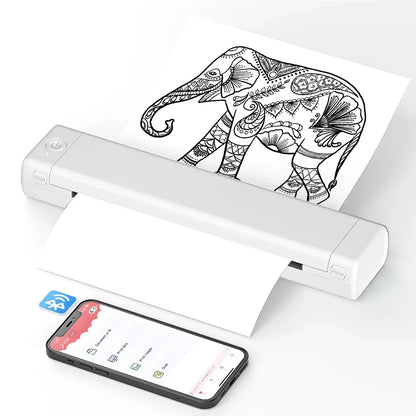 Thermische Printer Bluetooth Draadloos Inkloos Compact MK500 Mobiel Printen