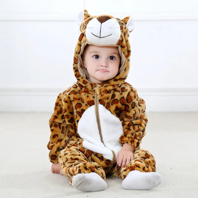 Baby onesie panda katoen polyester zwart wit baby pyjama dierenpak met capuchon uniseks huispak peuter