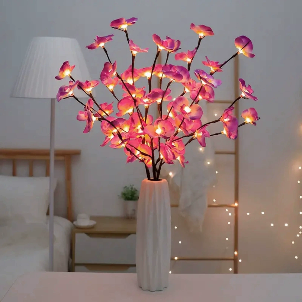Verlichte Kersenbloesemtak LED-Decoratielamp in Roze voor Woonkamer Sfeerverlichting Kunstbloemen