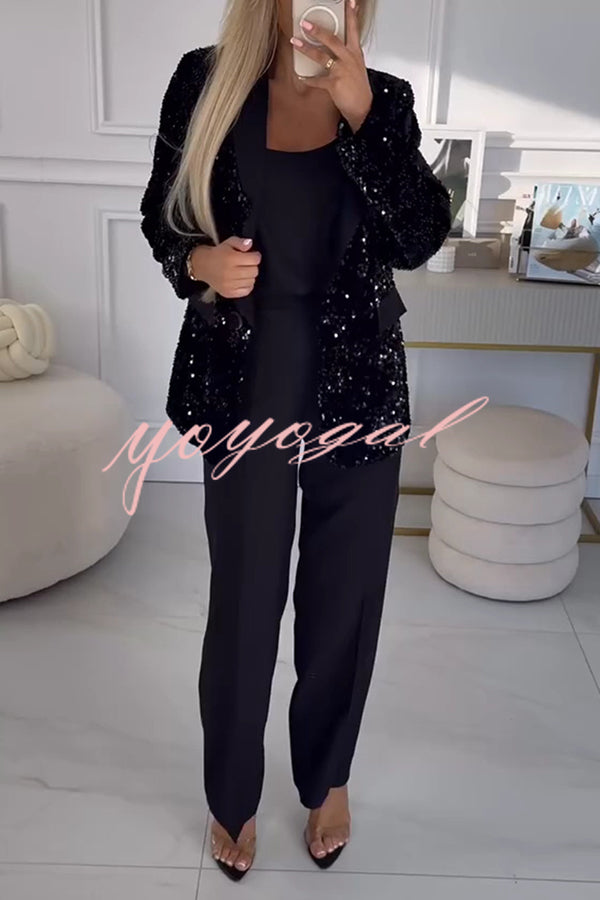 Kerstjasje Glitter Blazer Feestelijk voor Dames