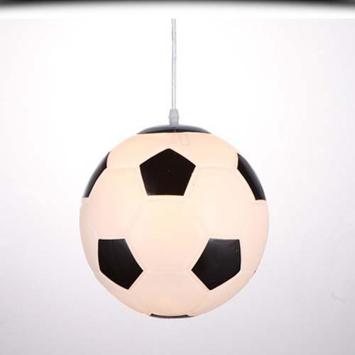 Kinderkamer Plafondlamp Voetbal Basketbal LED 30cm Glas Design