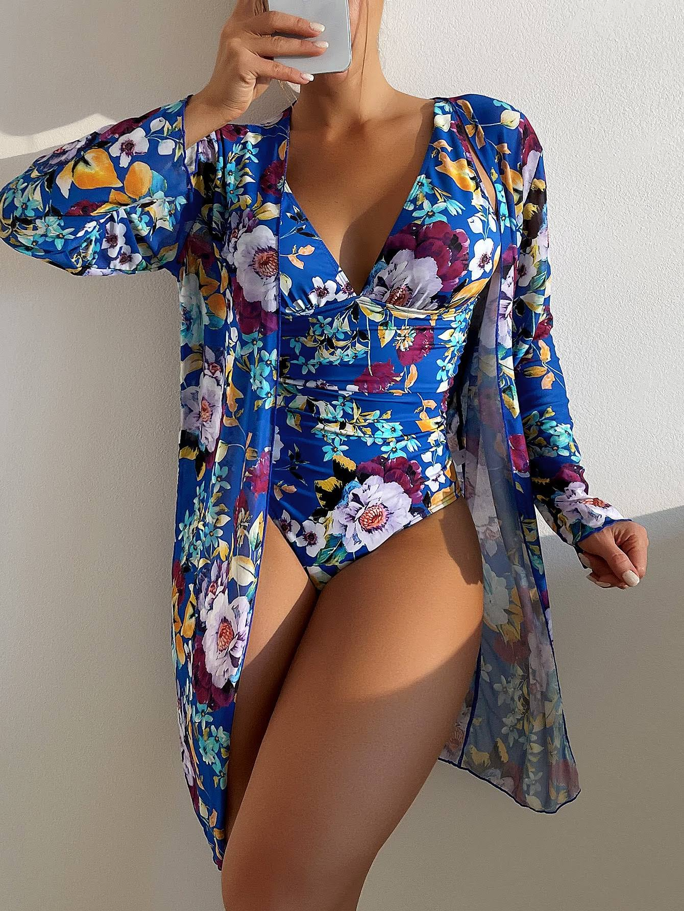 Vrouwenzwempak Blauw 3-Delig Zomer Badpak - StudioMarella