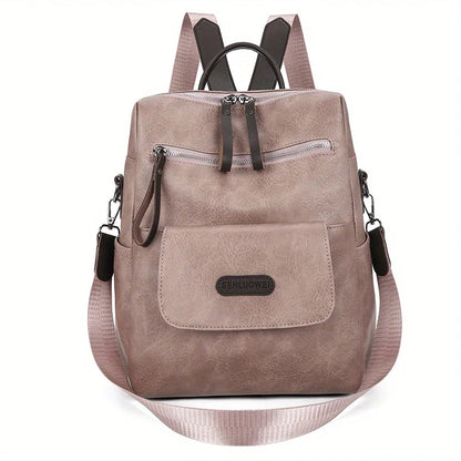Veganlederen Rugzak Dames Stijlvol Retro Design Dagelijks Gebruik Werk Reizen Schooltas Bruin Zwart Casual
