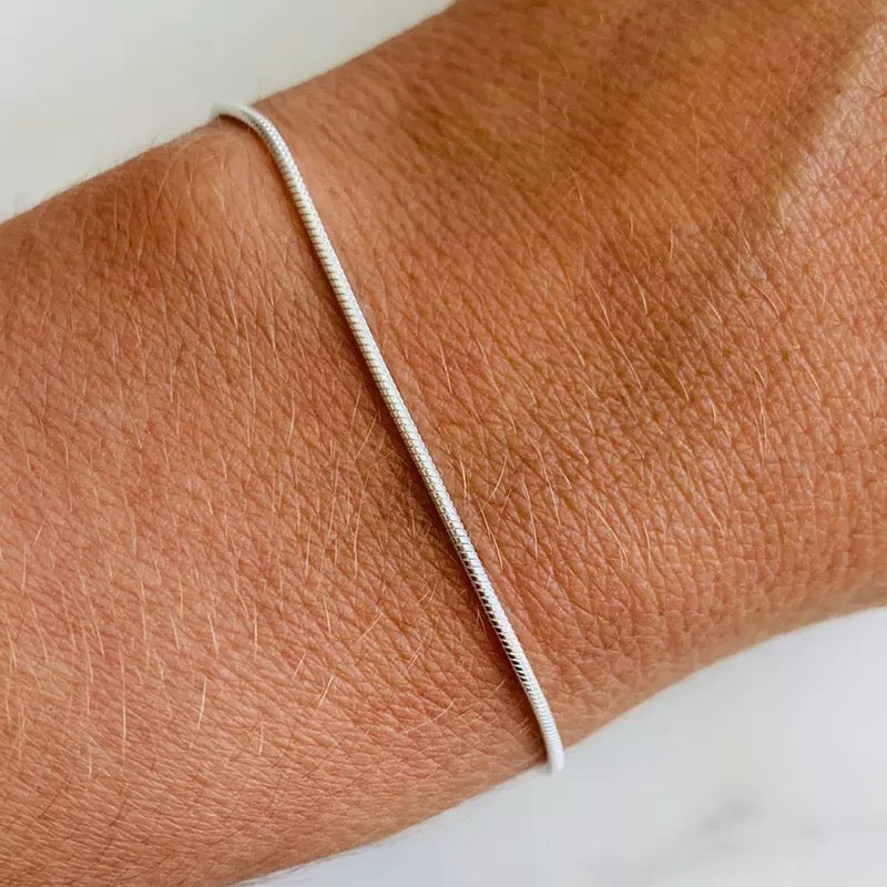 Minimalistisch Slangarmband Edelstaal Dames Sierlijk Verstelbaar Goud Zilver Rosé