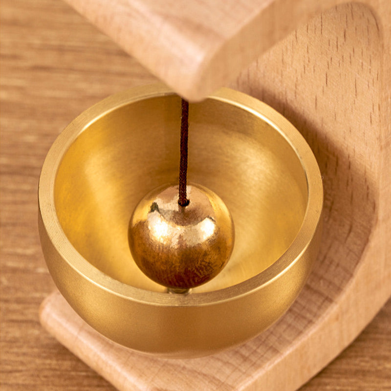 Magnetisch Windorgel van Hout met Hangend Klankschaal Element Scandinavisch Design