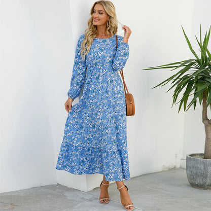Zwart Rooze Maxi Jurk voor Vrouw Zomer Lente