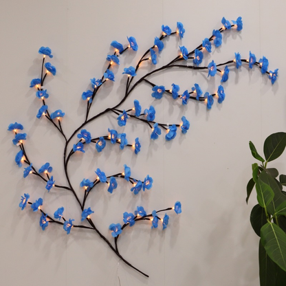 LED IJsbloesem Decoratieve Lichtsnoer 160cm 18 Takken 72 LED Warm Wit Roze Blauw voor Woonkamer Slaapkamer Raam Muur Feestdecoratie USB Kunstbloemen Lichtketting Romantische Verlichting Interieur Aankleding