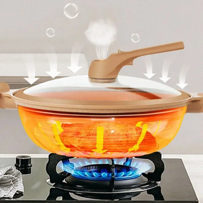 Wokpan Met Stoommand Antiaanbak Inductie Gas Multifunctioneel 30cm