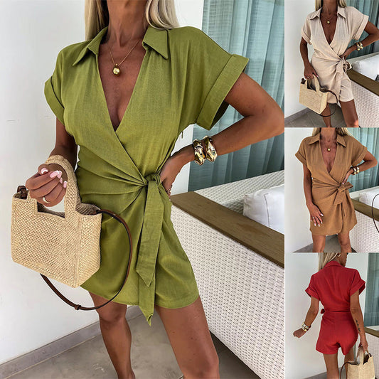 Jumpsuit V-hals Zomerjurk voor Dames - StudioMarella